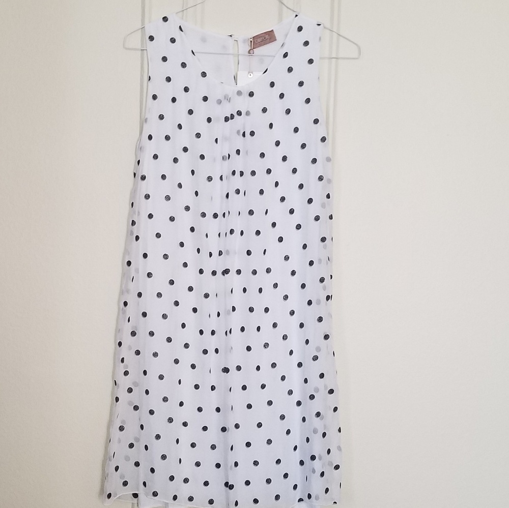 White With Black Polka Dot Dress